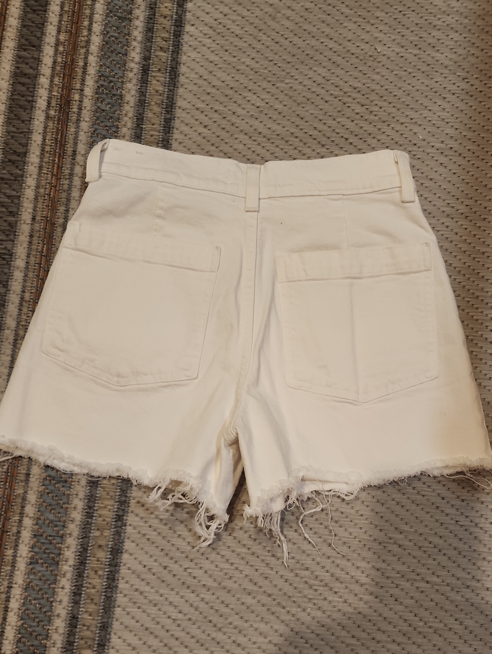 Madewell White High-Rise Button-Front Denim Shorts - Picture 4 of 8